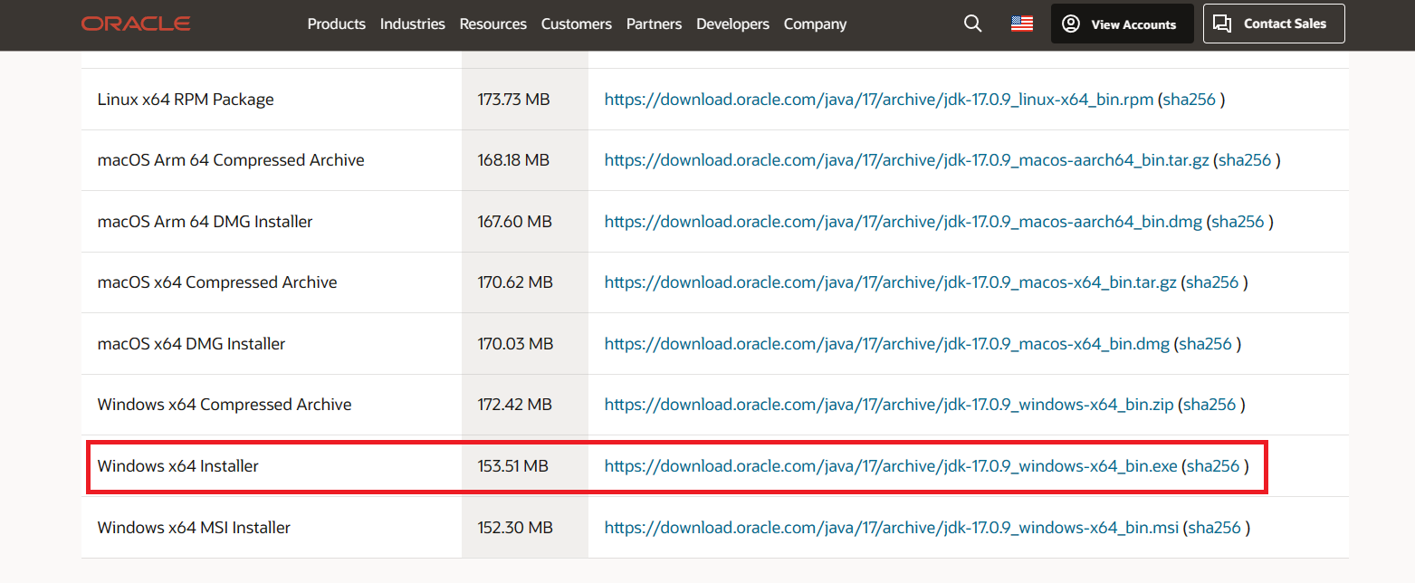 Download java
